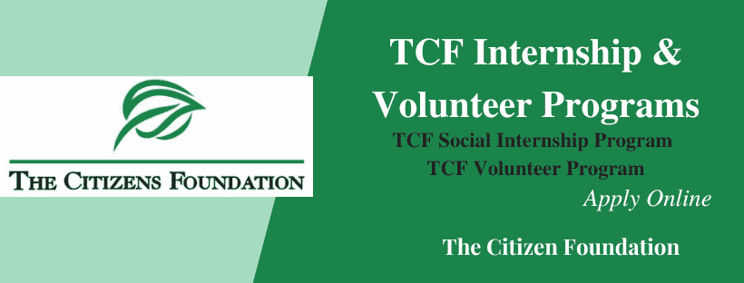 TCF Internship and Volunteer Programs in Pakistan Apply Online